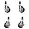 Service Caster 4 Inch 316SS Black Poly Swivel 1-1/2 Inch Expanding Stem Caster Brake SCC, 2PK SS316EX20S414-PPUB-BLK-2-TLB-2-112 - alternate 1